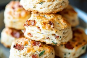 Black Pepper Cheddar Bacon Biscuits Recipe