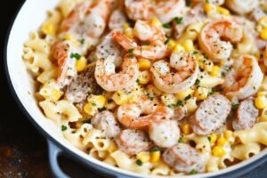 Creamy Shrimp Boil Pasta Recipe