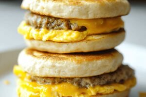 Freezer Sausage Egg Cheese Breakfast Sandwiches