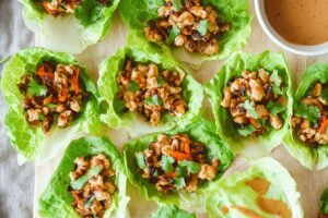 Peanut Chicken Lettuce Wraps Recipe