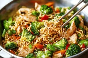 Quick Chicken Ramen Noodle Stir-Fry Recipe