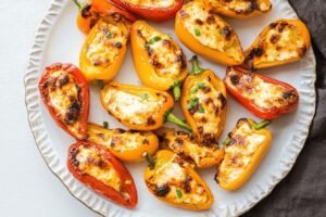 Air Fryer Cream Cheese Stuffed Mini Peppers