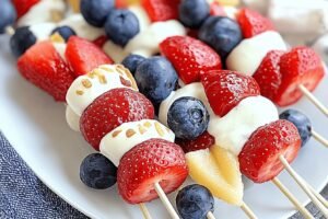 Red White and Blue Fruit Kabobs Recipe