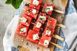 Watermelon Feta Skewers Recipe