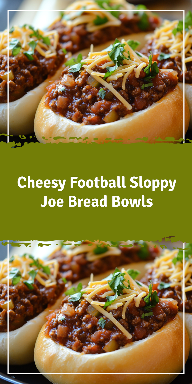 Football Sloppy Joe Bread Bowls