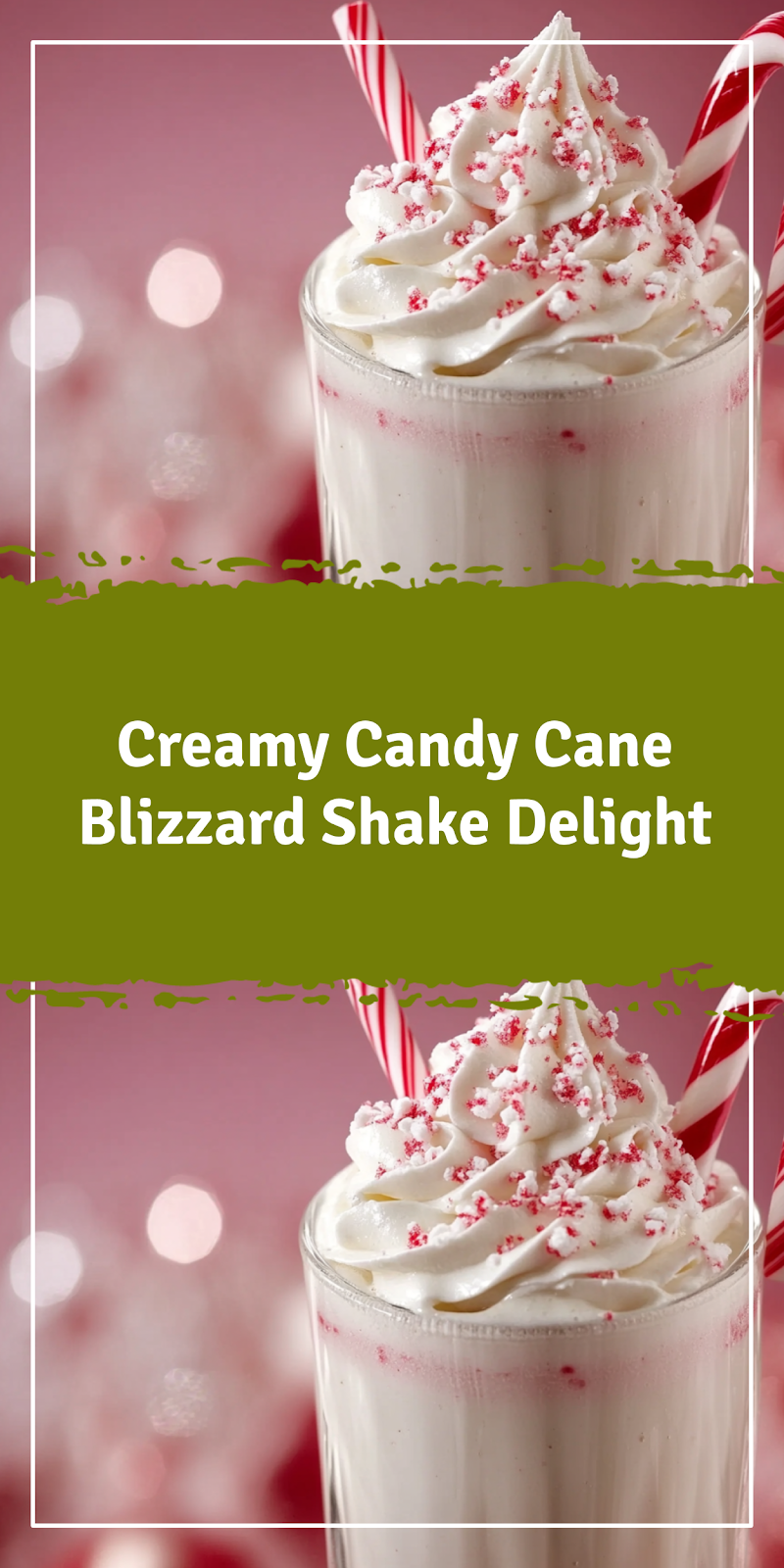 Candy Cane Blizzard Shake