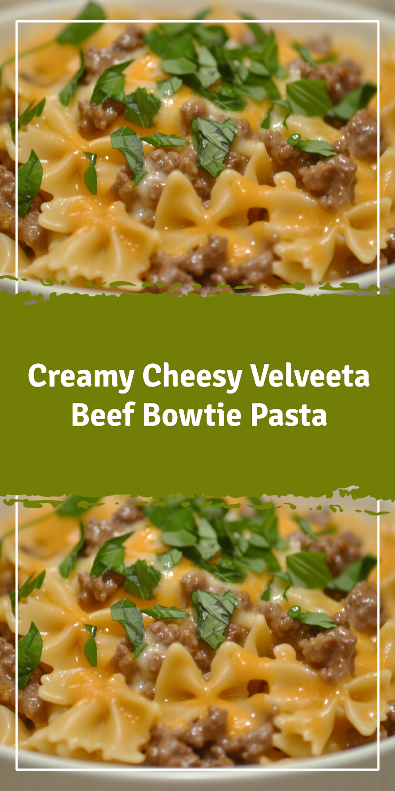 Creamy Velveeta Beef Bowtie Pasta