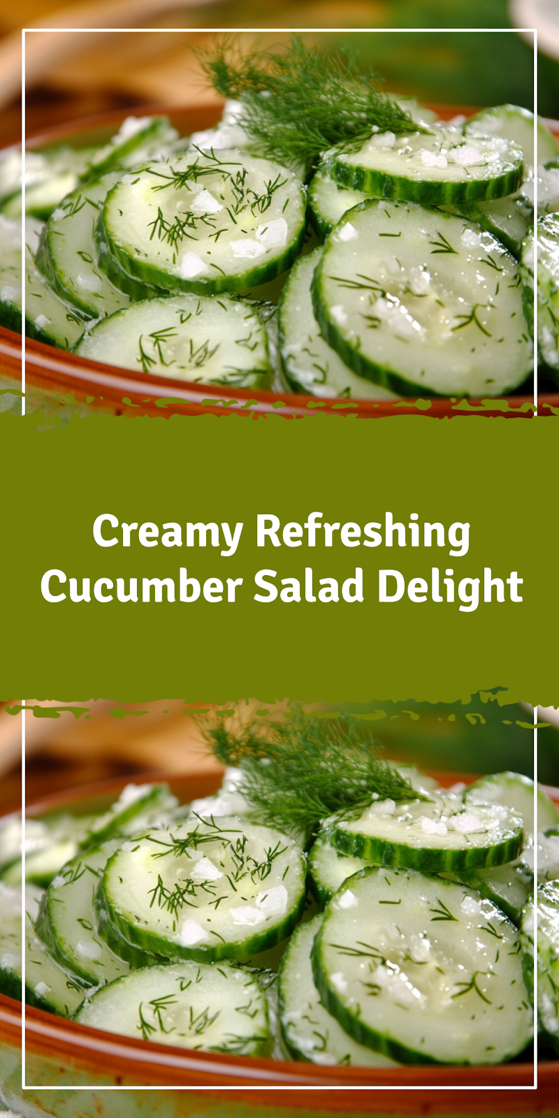 Creamy Cucumber Salad Delight