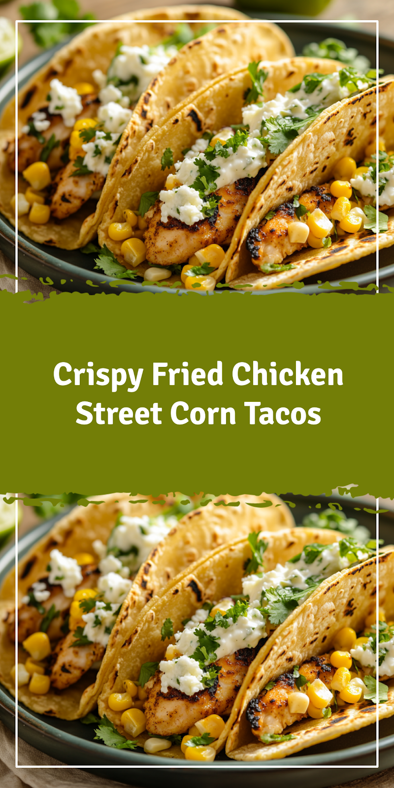 Fried Chicken Street Corn Tacos