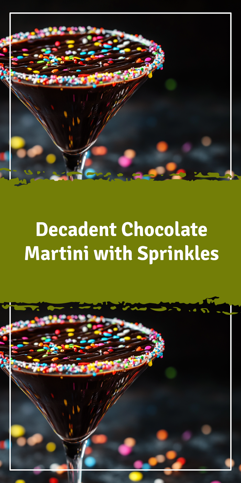 Chocolate Martini with Sprinkles