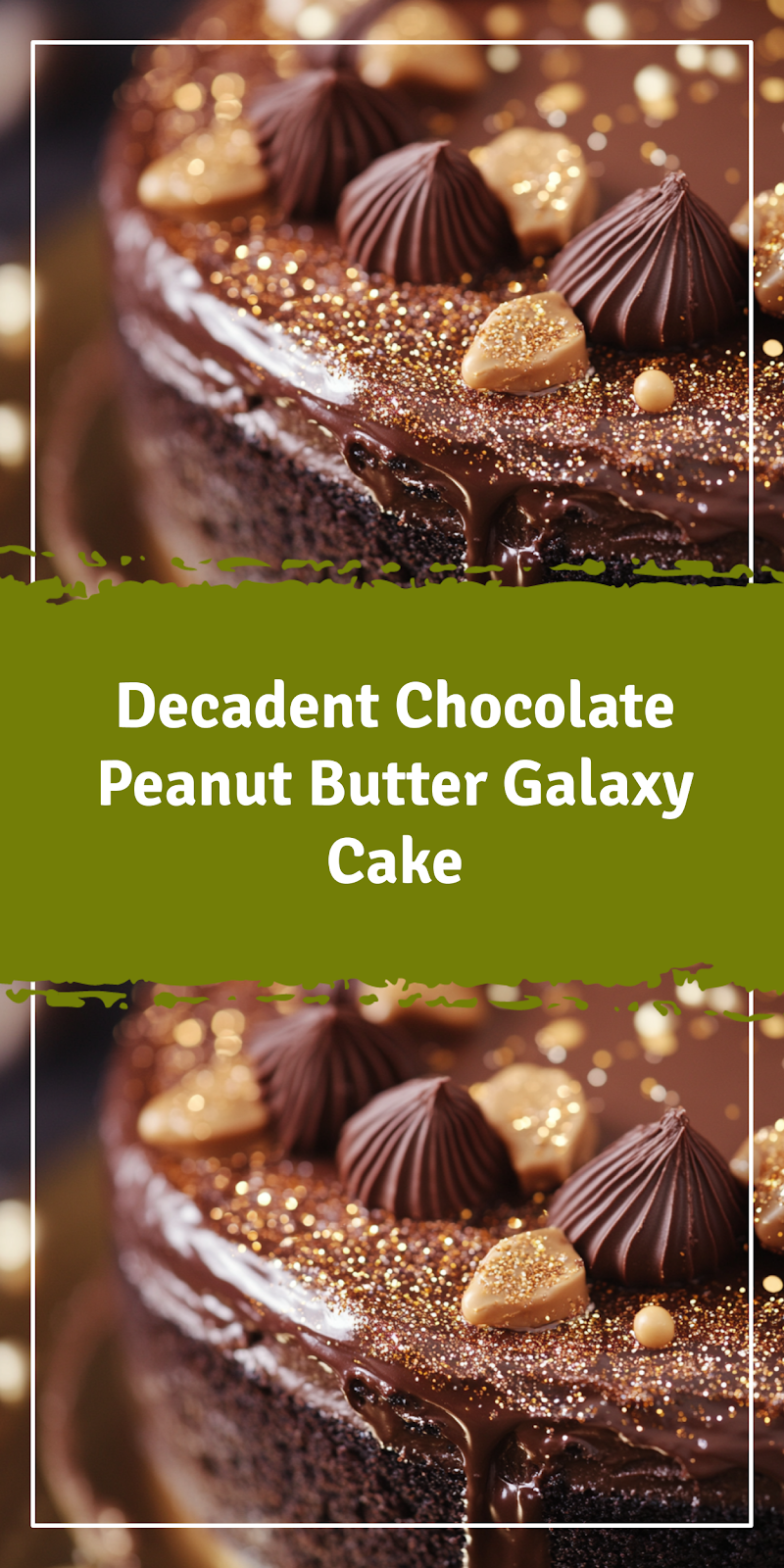 Chocolate Peanut Butter Galaxy Cake