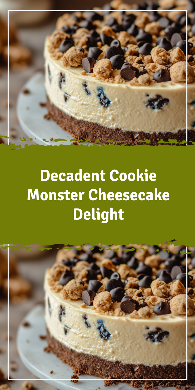 Cookie Monster Cheesecake