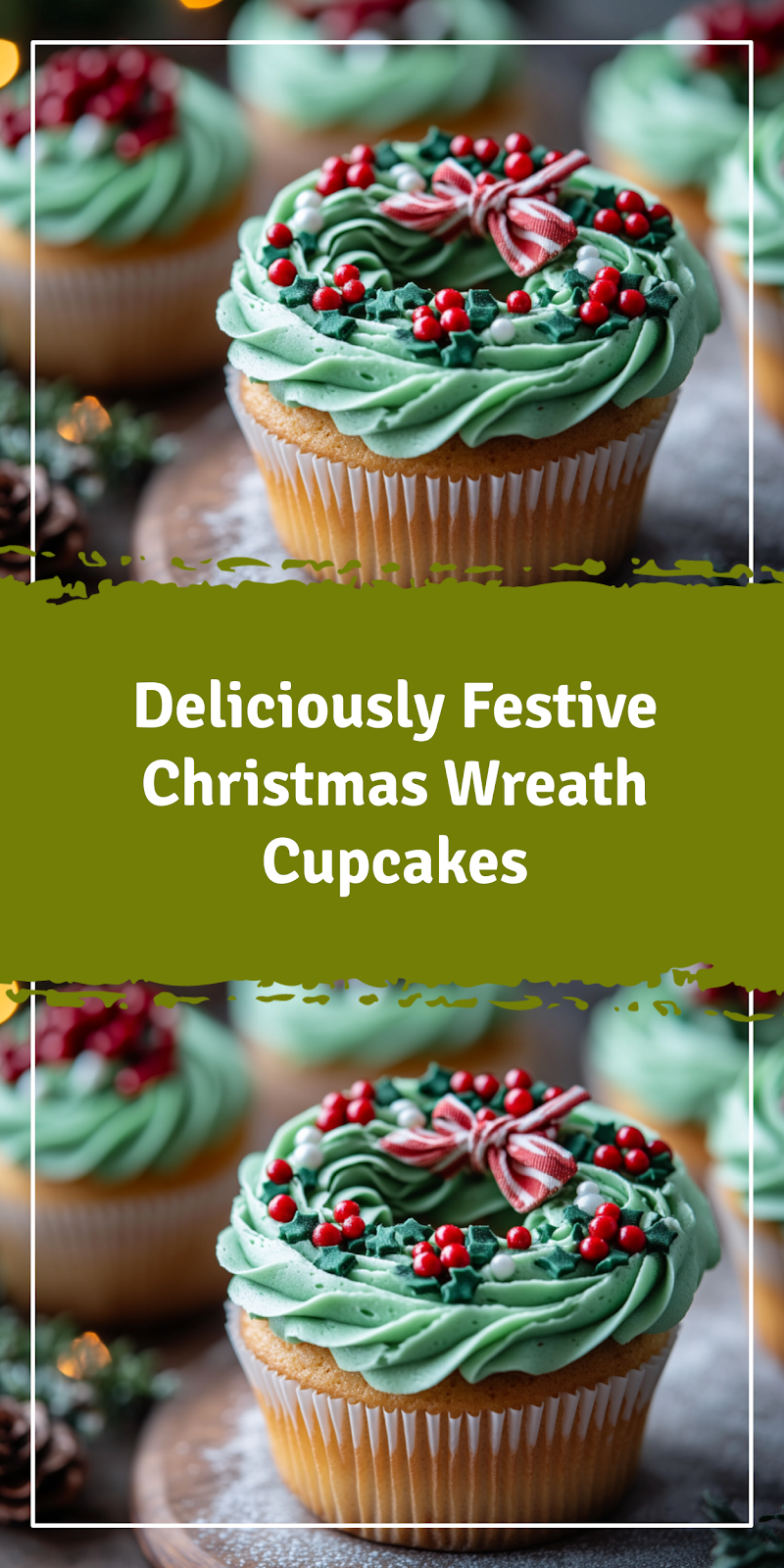 Christmas Wreath Cupcakes