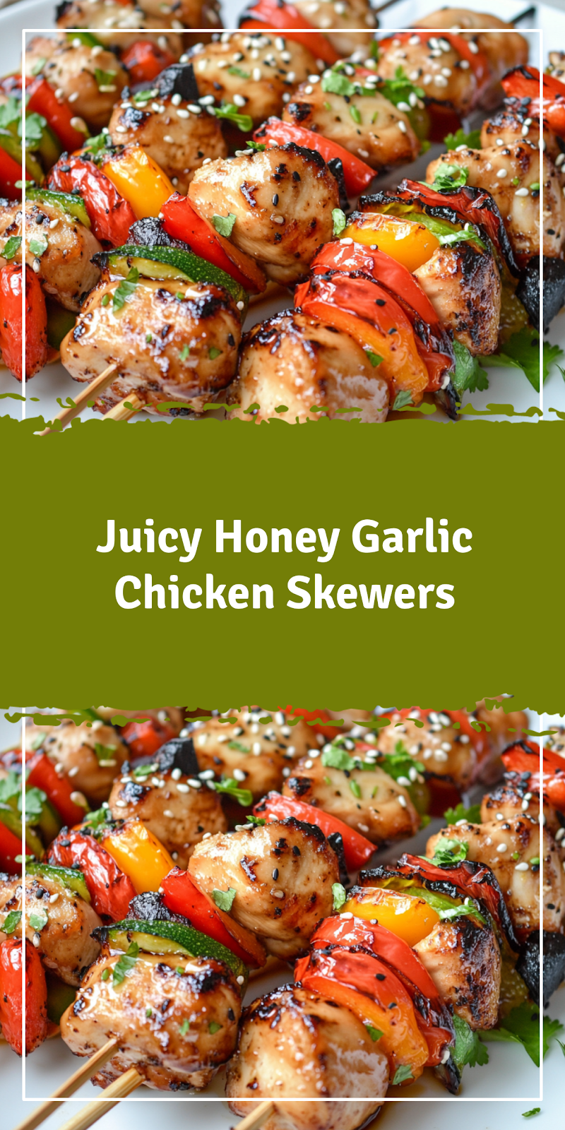 Honey Garlic Chicken Skewers