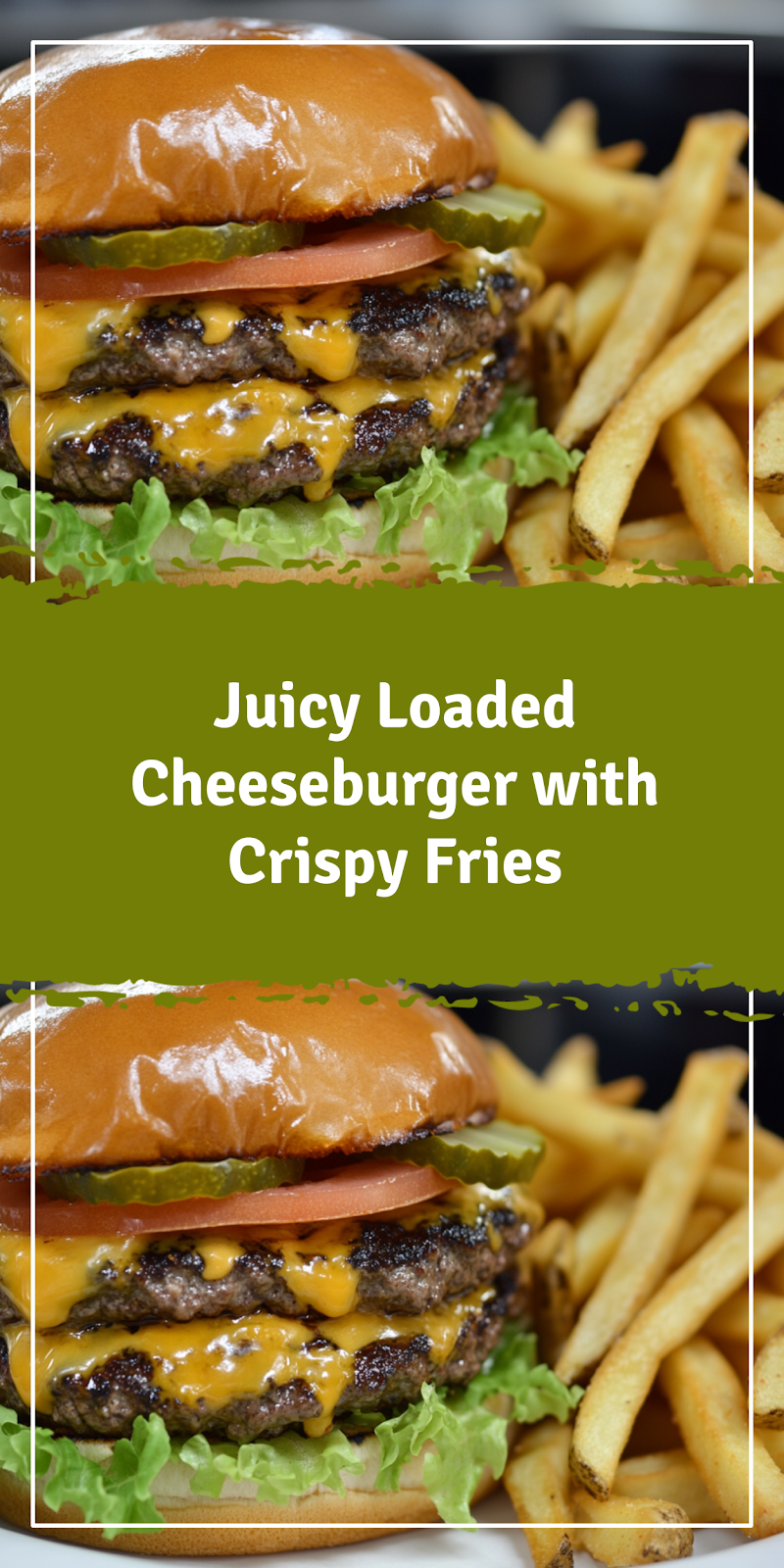 Loaded Cheeseburger with Fries