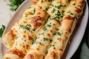 Quick Cheese Stuffed Breadsticks Recipe