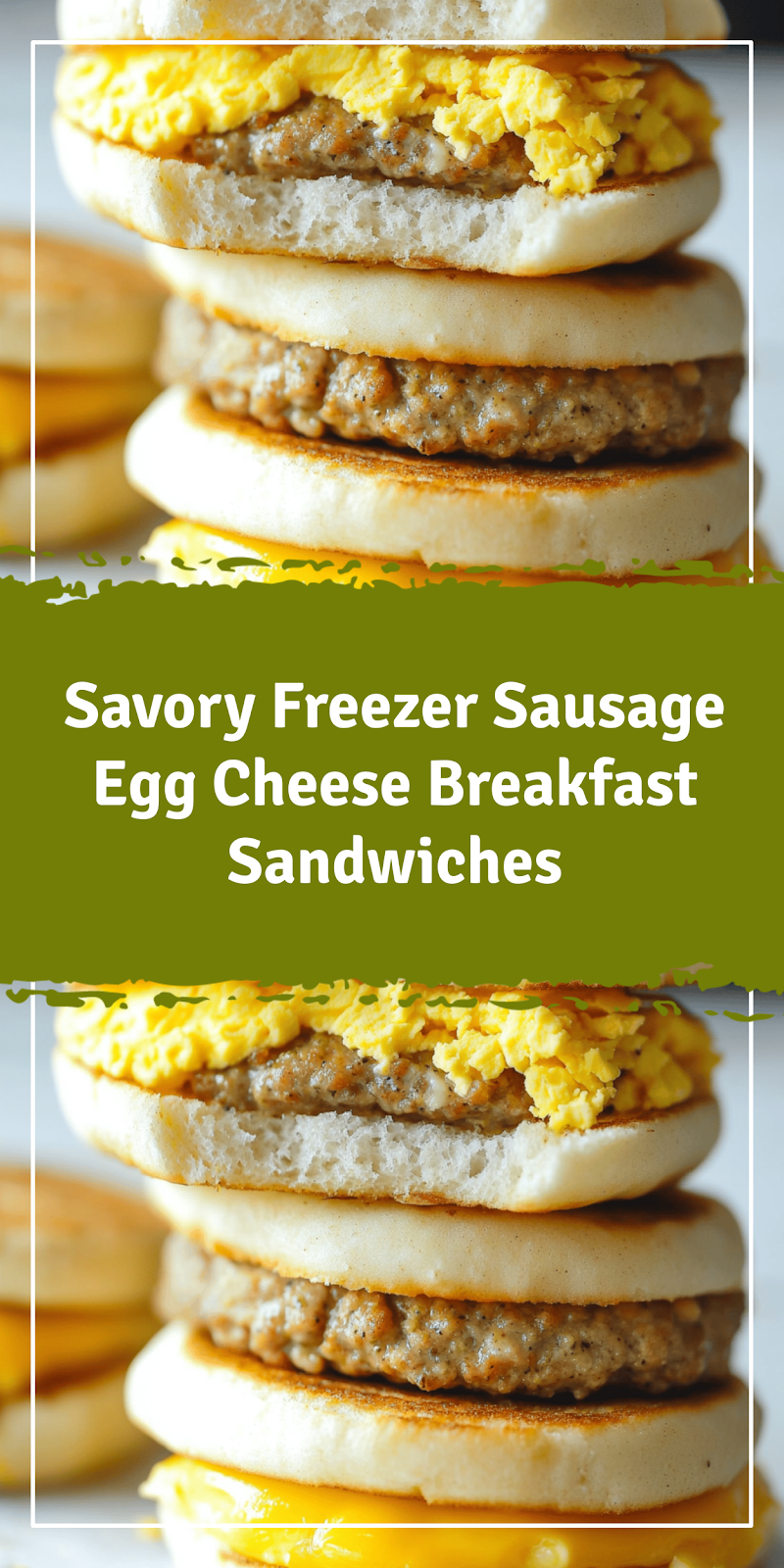 Freezer Sausage Egg Cheese Breakfast Sandwiches