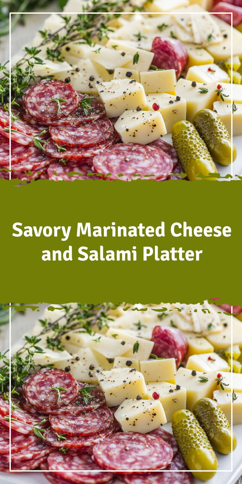Marinated Cheese and Salami Platter