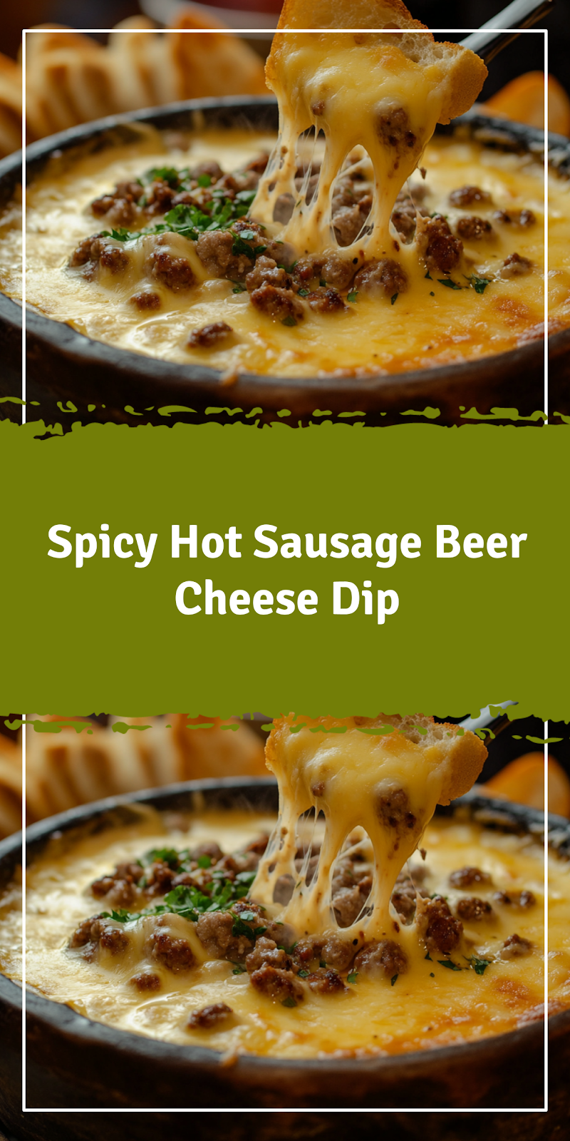 Hot Sausage Beer Cheese Dip