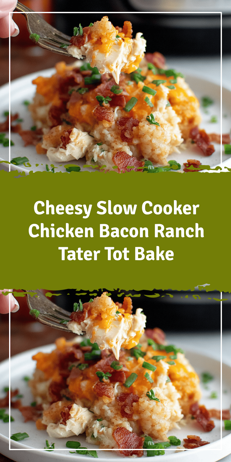 Slow Cooker Chicken Bacon Ranch Tater Tot Bake