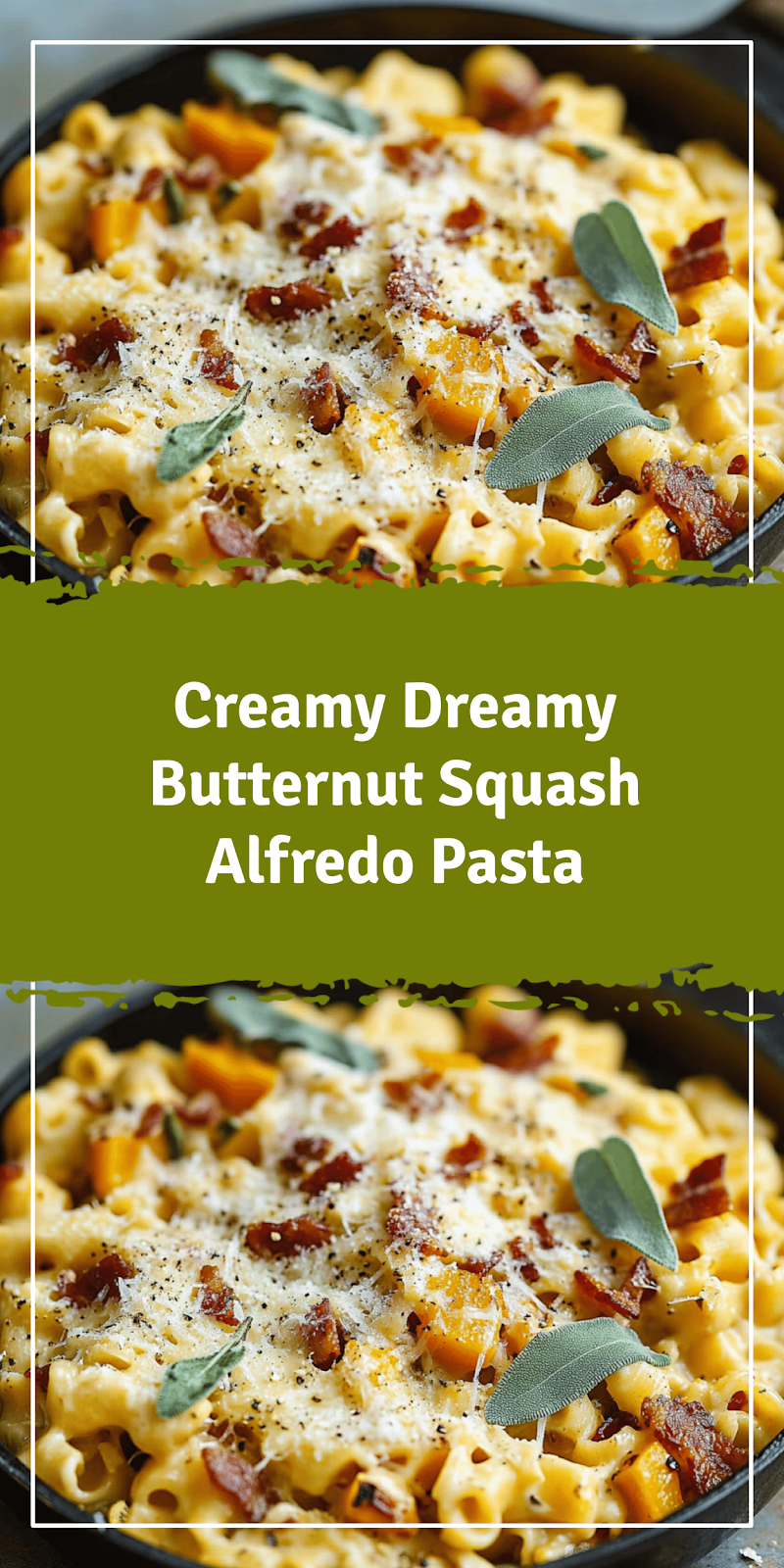 Creamy Butternut Squash Alfredo Pasta Recipe