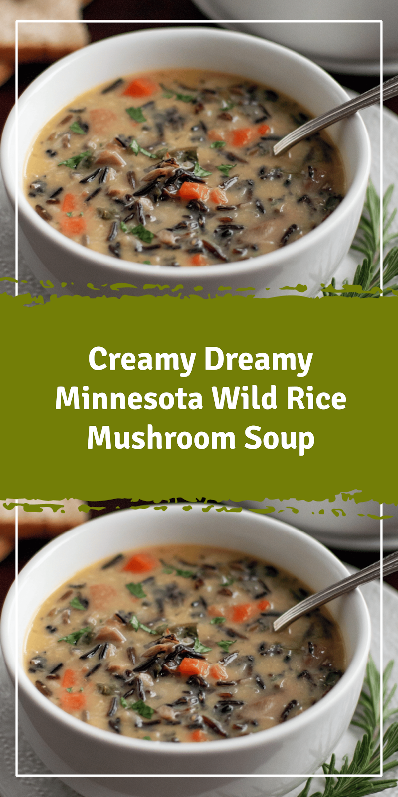 Creamy Minnesota Wild Rice Mushroom Soup