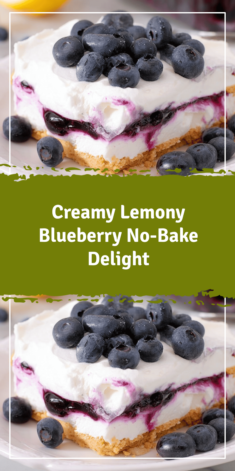 Lemony Blueberry No-Bake Delight