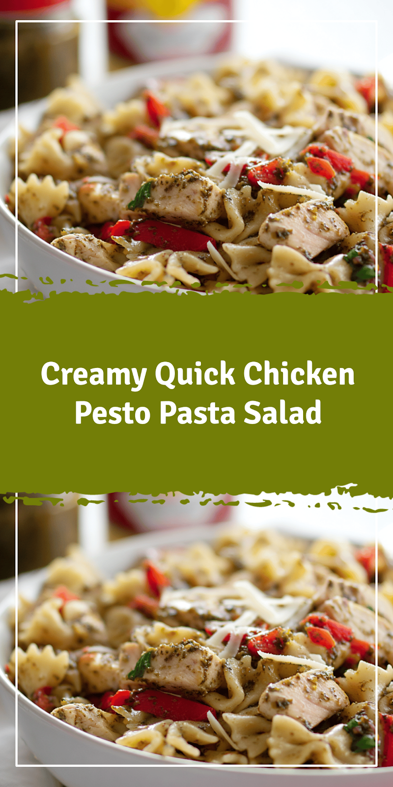 Quick Chicken Pesto Pasta Salad