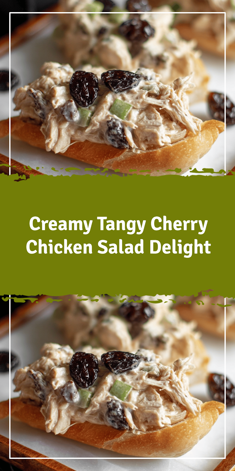 Creamy Tangy Chicken Salad with Dried Cherries