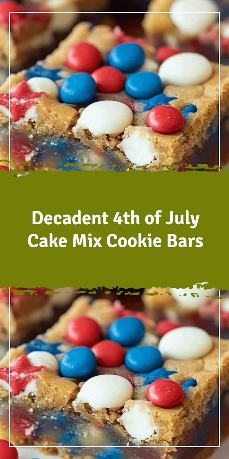 4th of July Cake Mix Cookie Bars Recipe