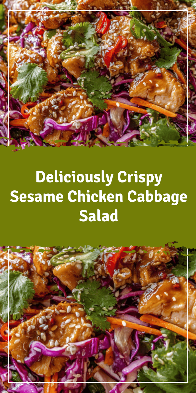 Sesame Chicken Cabbage Crunch Salad for Healthy Meals