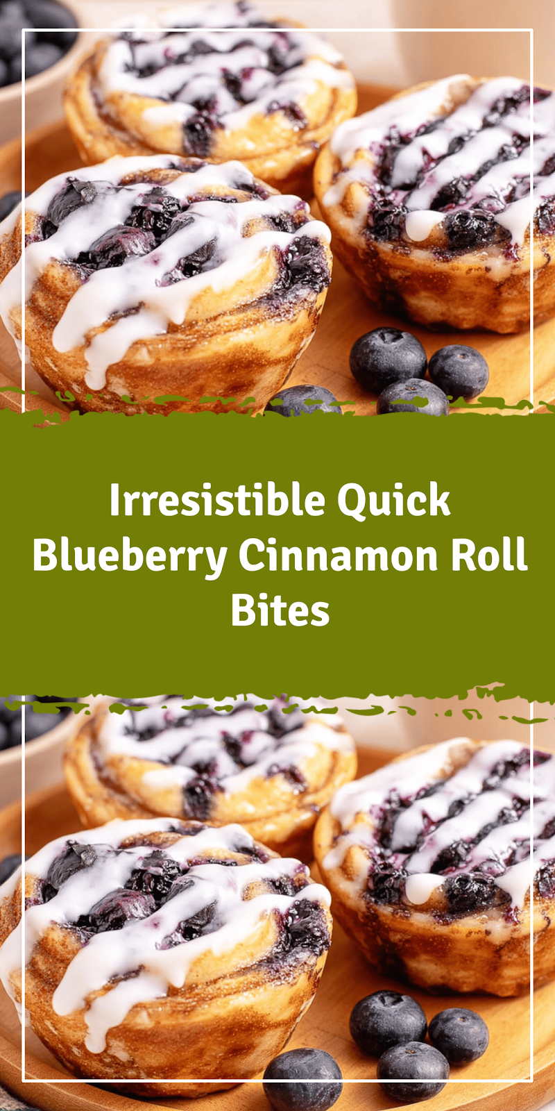 Quick Blueberry Cinnamon Roll Bites