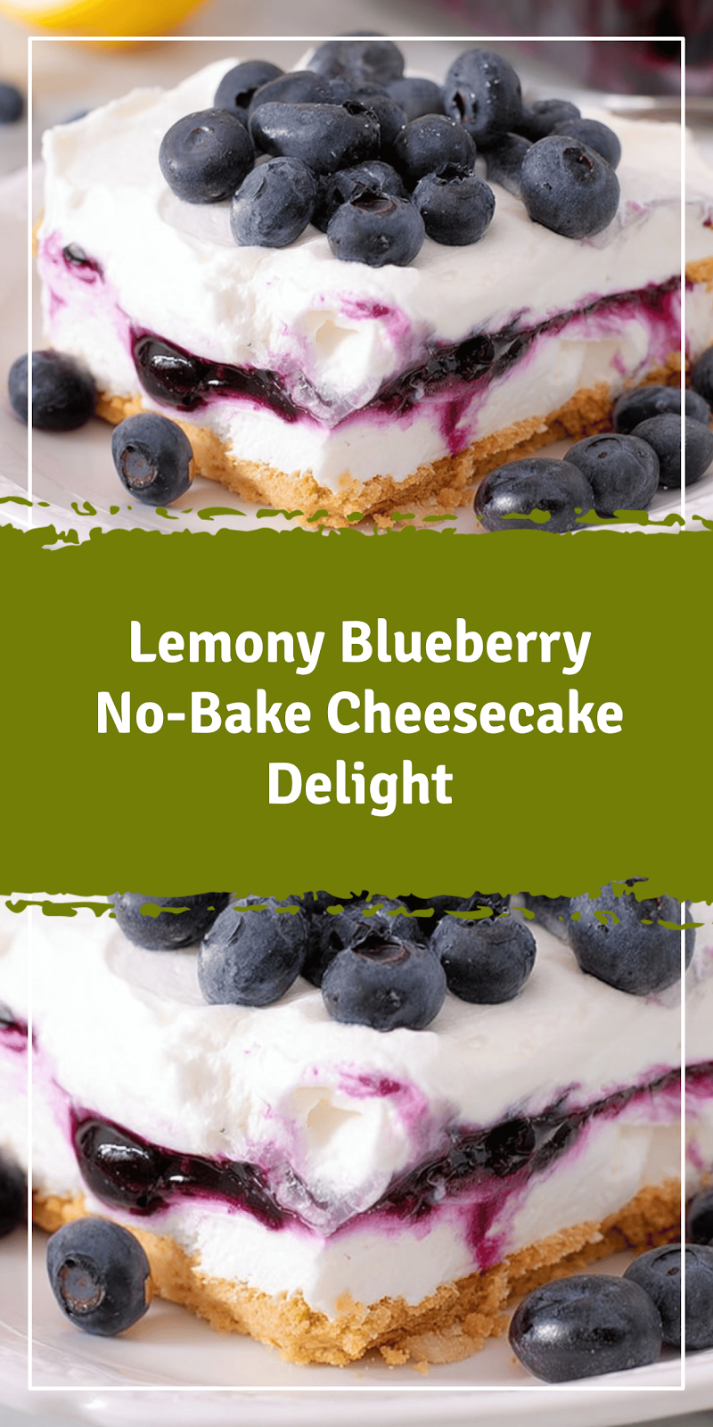 Lemony Blueberry No-Bake Delight