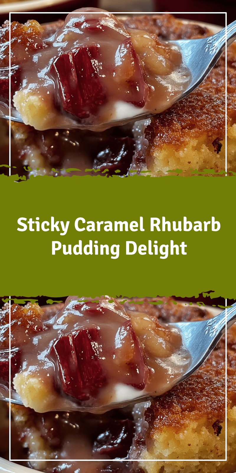 Sticky Rhubarb Pudding Delight