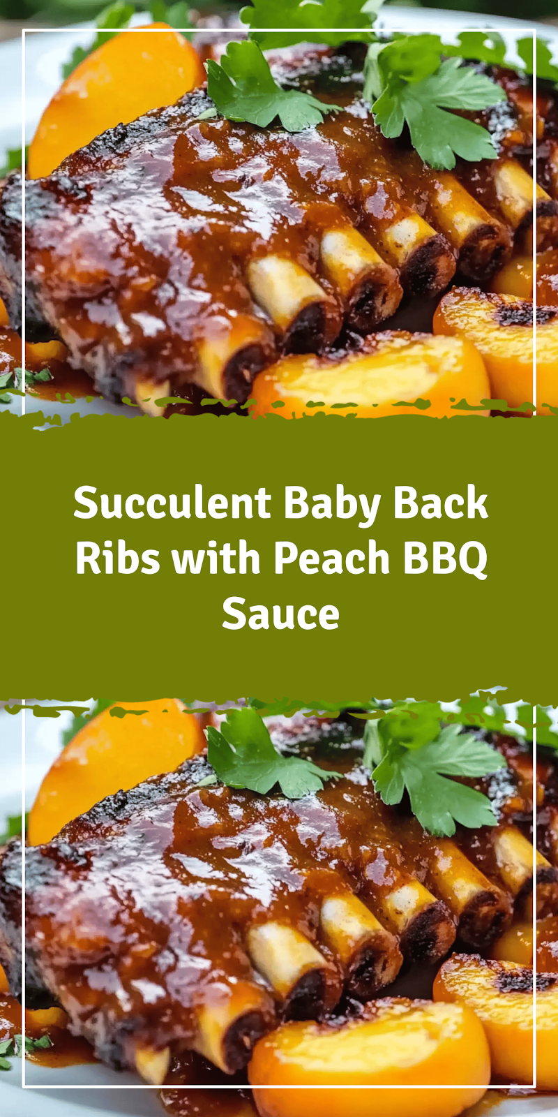Baby Back Ribs with Balsamic Peach BBQ Sauce
