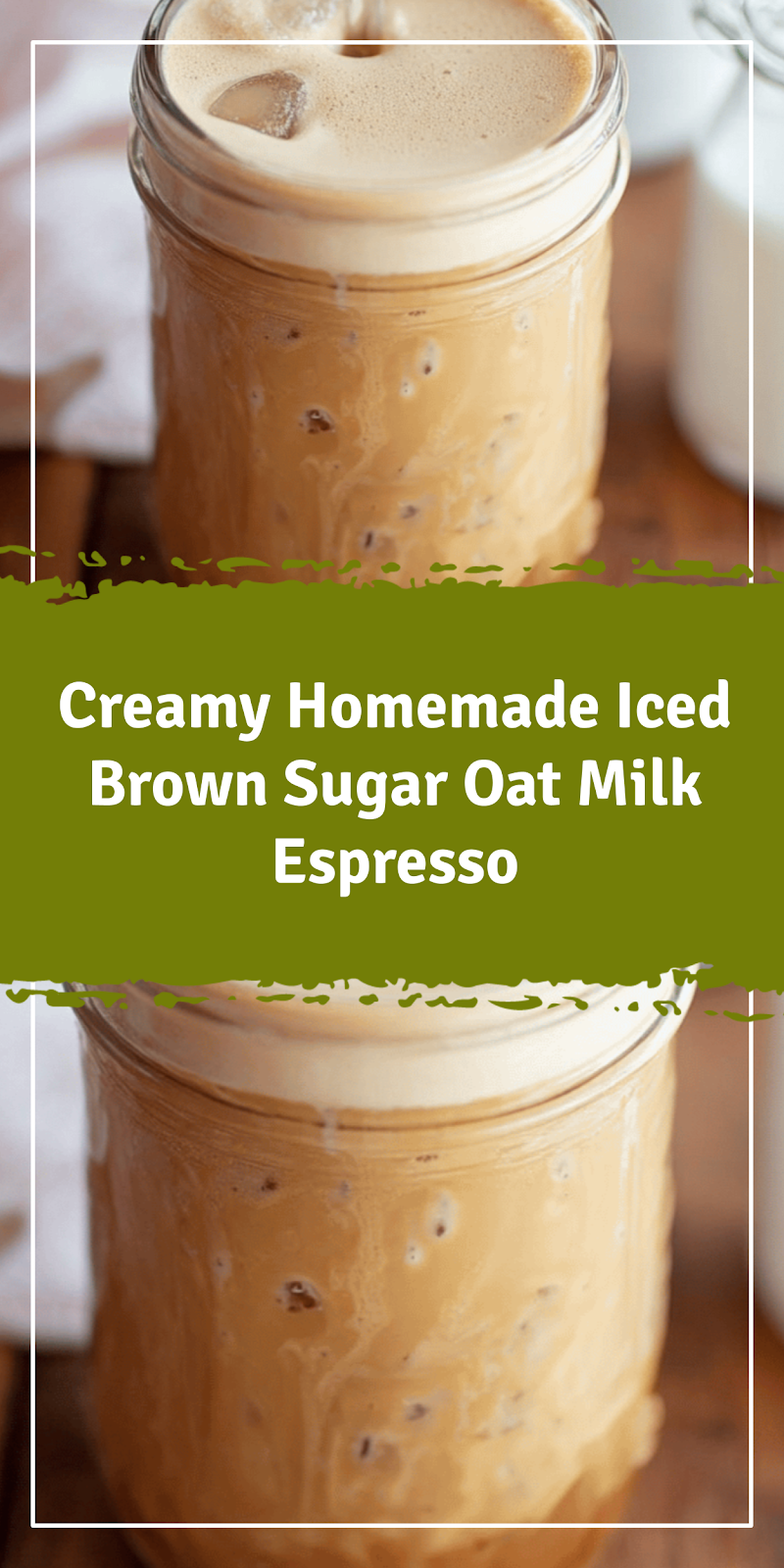 Homemade Iced Brown Sugar Oat Milk Espresso