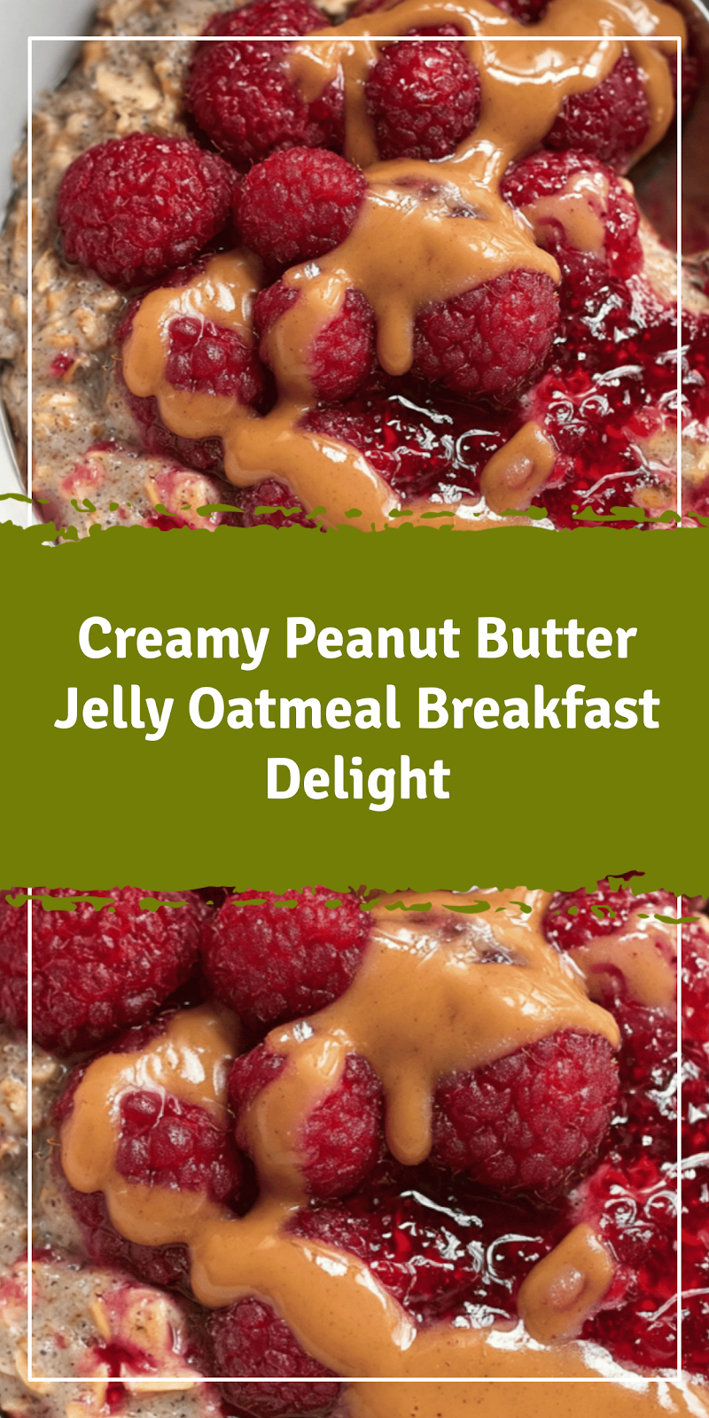 Peanut Butter Jelly Oatmeal Breakfast Delight