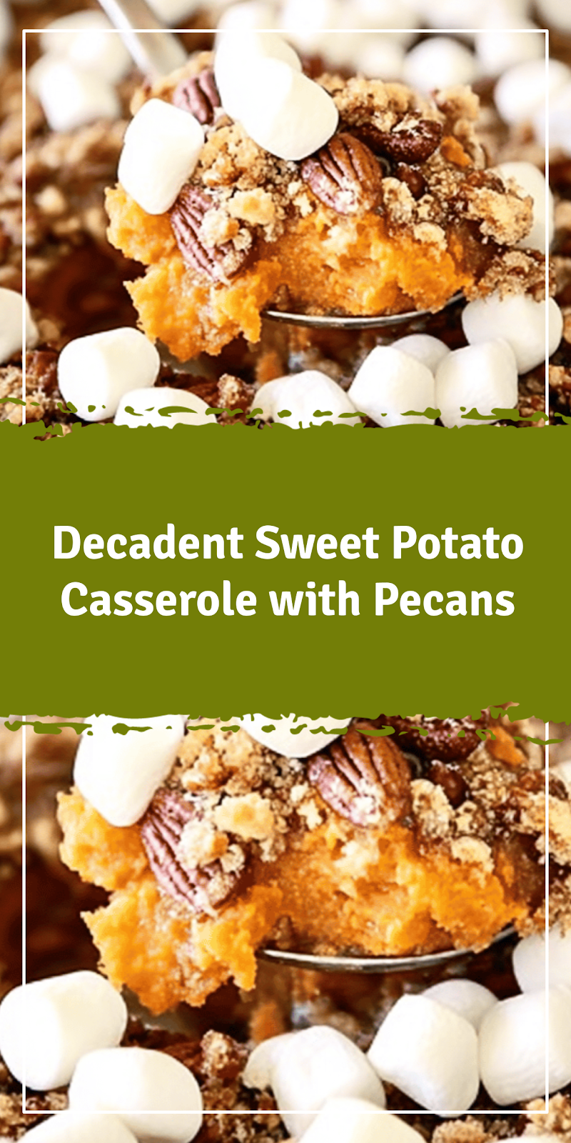 Sweet Potato Casserole with Pecans and Marshmallows