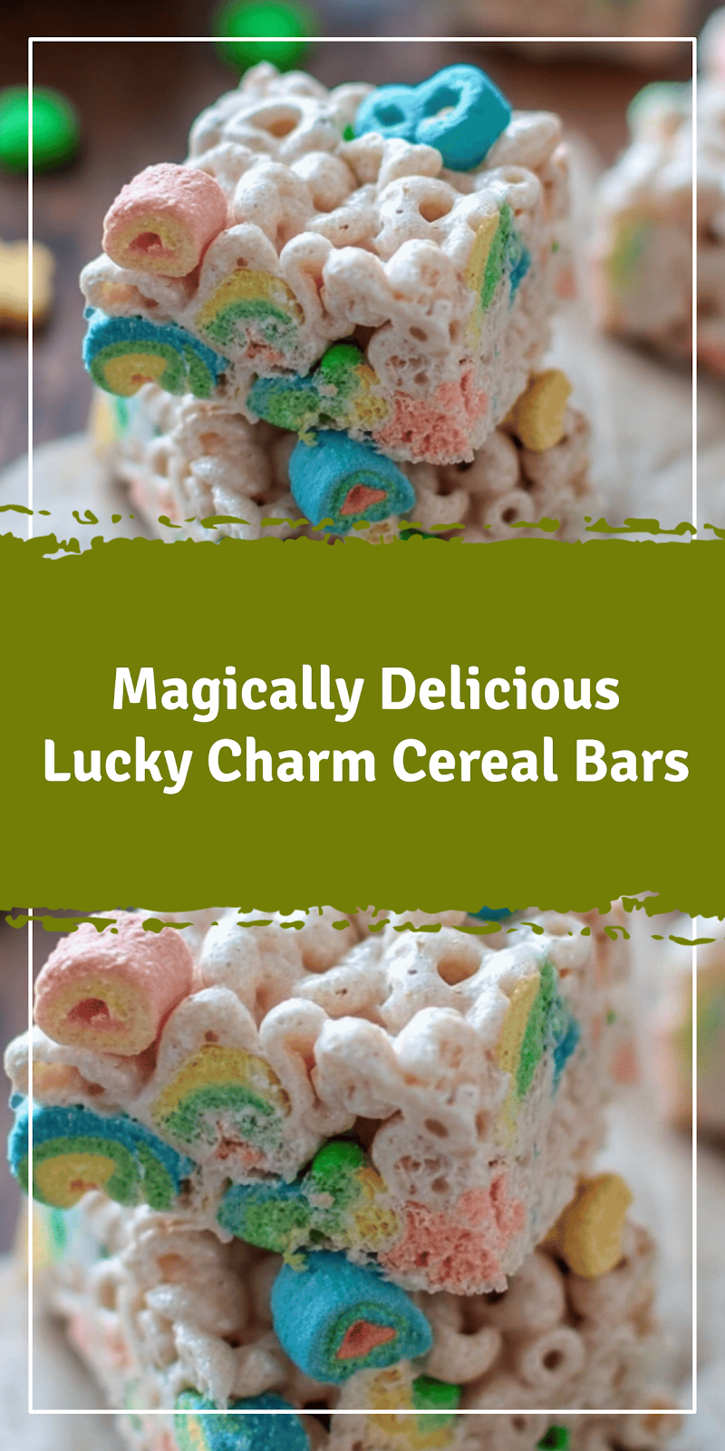 Lucky Charm Cereal Bars for St Patrick's Day