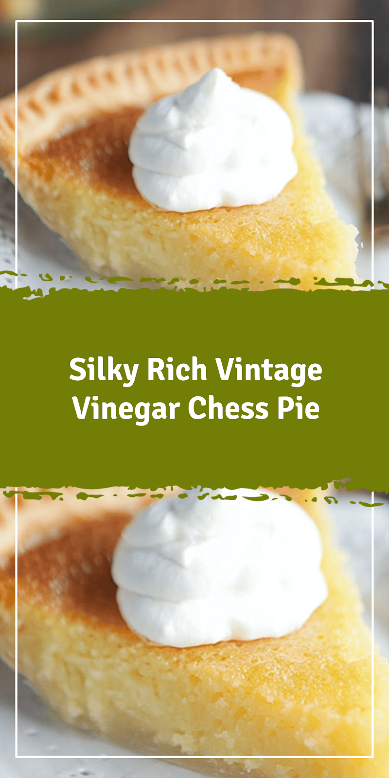 Silky Vintage Vinegar Chess Pie
