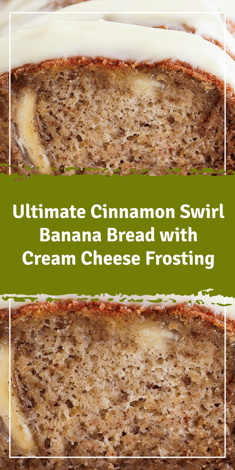 Cinnamon Swirl Banana Bread with Cream Cheese Frosting