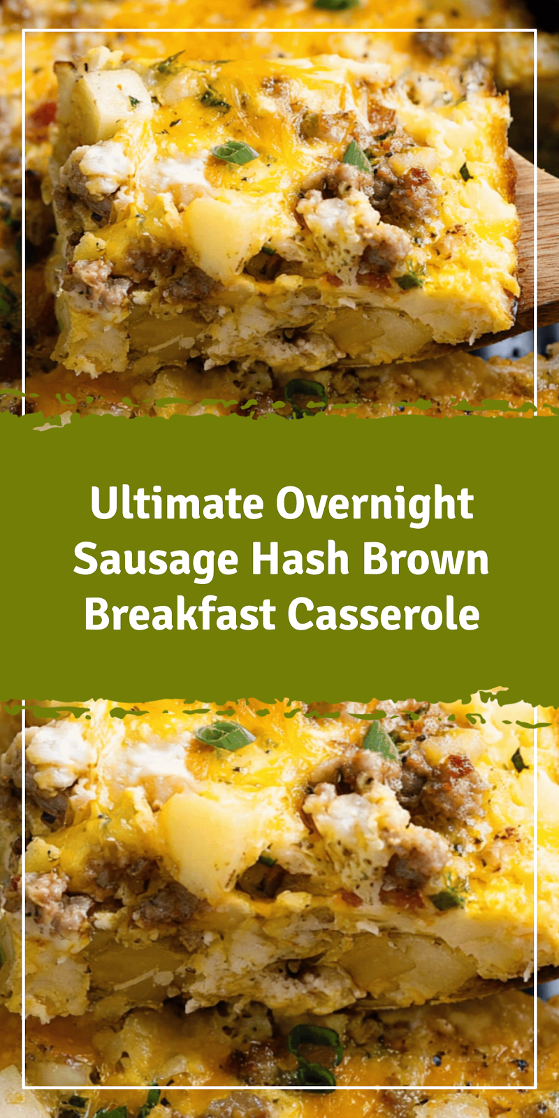 Overnight Sausage Hash Brown Breakfast Casserole